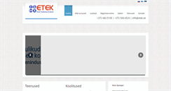 Desktop Screenshot of etek.ee