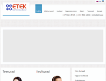 Tablet Screenshot of etek.ee